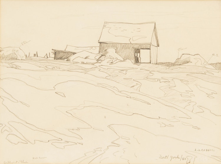 Artwork by Alfred Joseph Casson, A Barn in North York