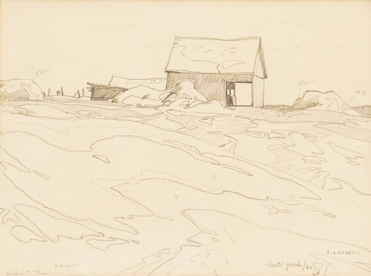 Artwork by Alfred Joseph Casson,  A Barn in North York