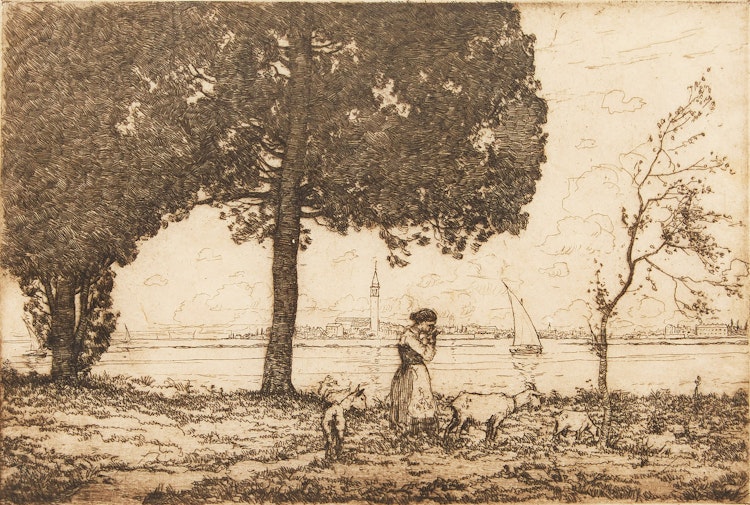 Artwork by Clarence Alphonse Gagnon, Isola San Burano, Venice