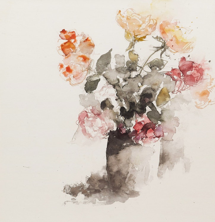 Artwork by Molly Lamb Bobak,  Hedley’s Roses