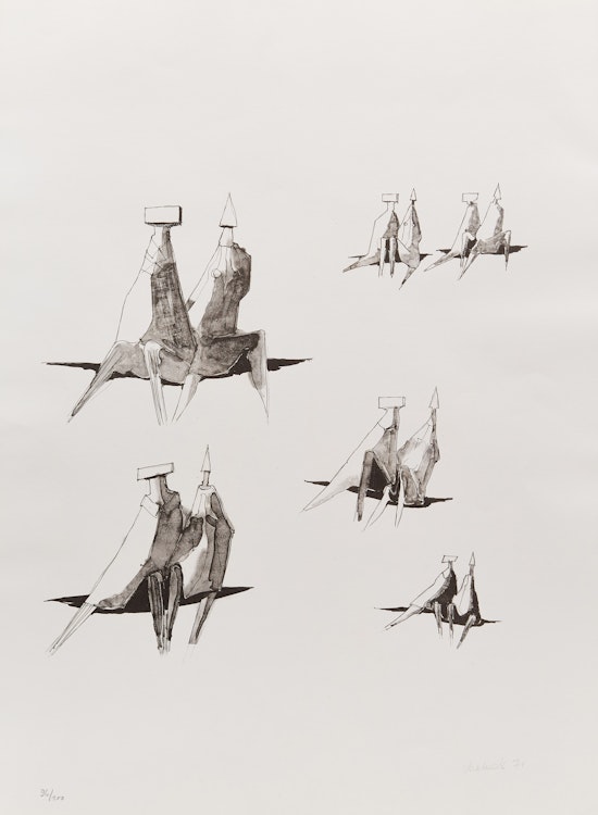 Artwork by Lynn Russell Chadwick, Drawing for Sculpture