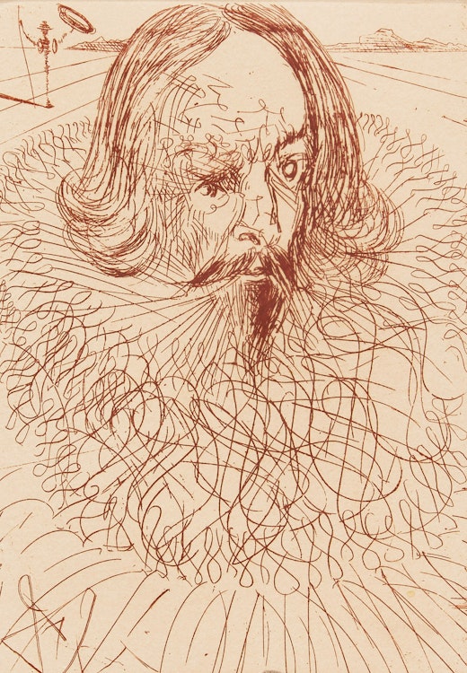 Artwork by Salvador Dalí, Hommage to Cervantes