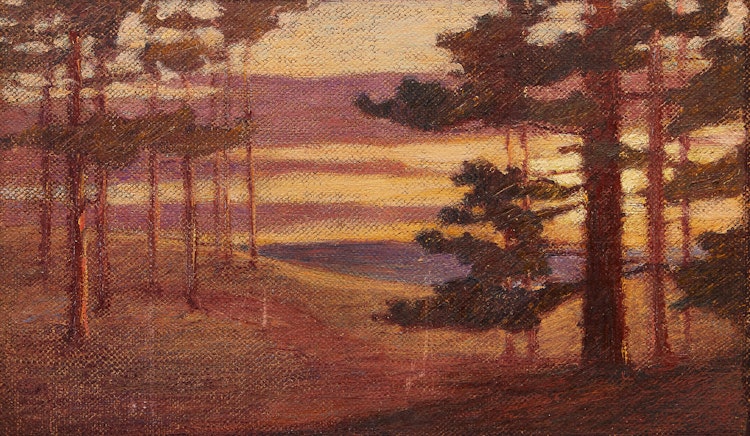 Artwork by Emanuel Otto Hahn, Through the Pines