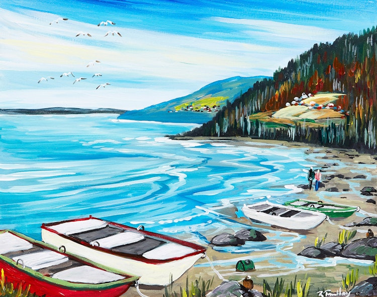 Artwork by Roland Tremblay, Chaloupe au Repos