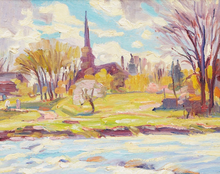 Artwork by Bernice Fenwick Martin, Village on the Water