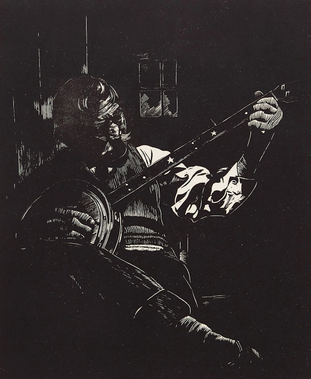 Artwork by Leonard Hutchinson, Plenty o’ Nothin’; Black Worker