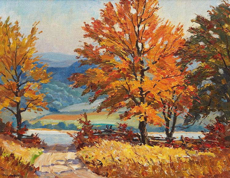 Artwork by Thomas Keith Roberts, Autumn in the Trent Valley