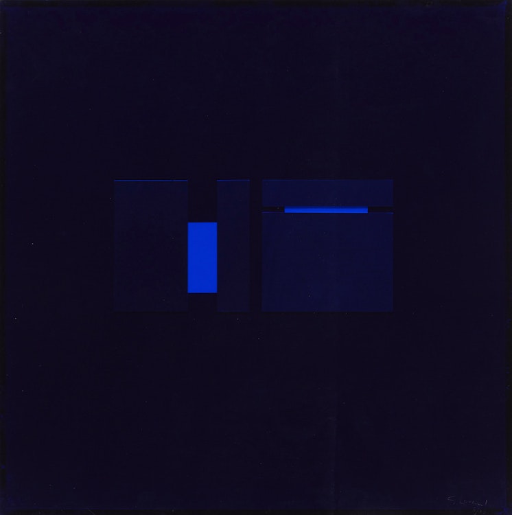 Artwork by Gino Lorcini, Dimensions Blue #1