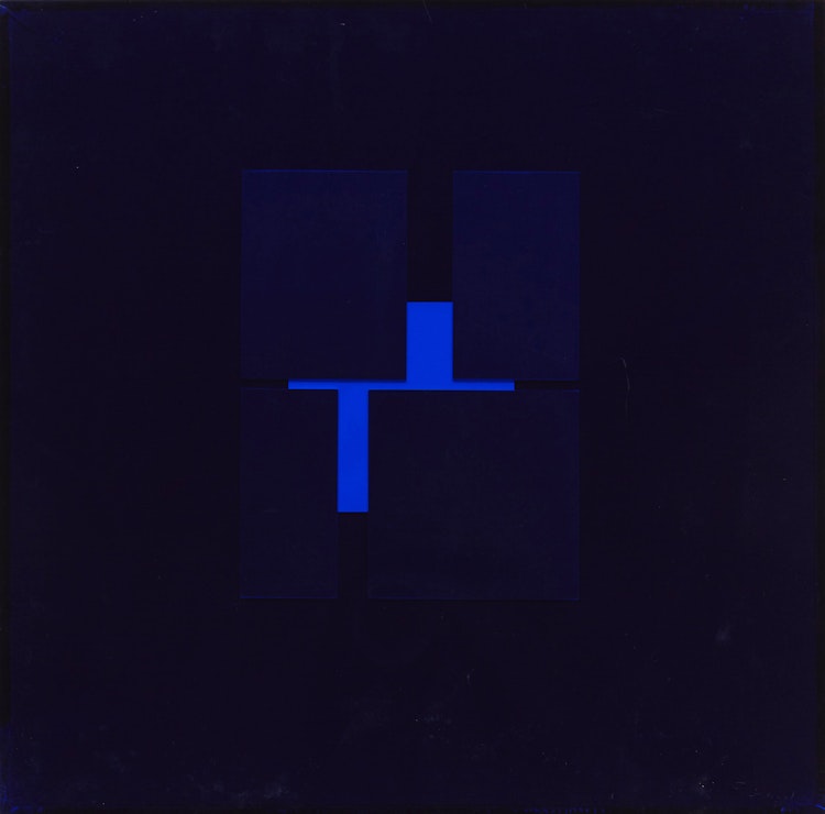 Artwork by Gino Lorcini, Dimensions Blue #2