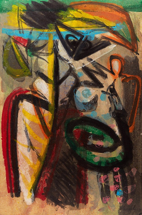 Artwork by Alain Delic,  Abstract Composition; Abstracted Figure