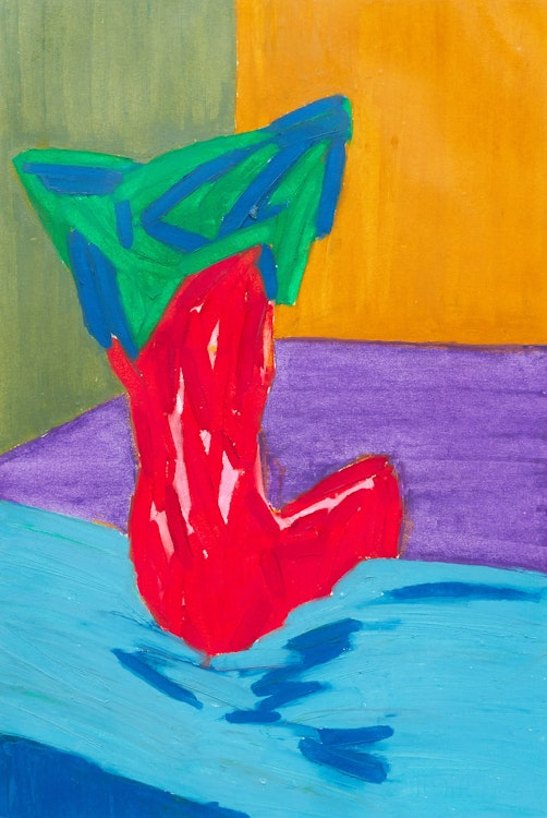 Artwork by Ray Robinson, The Blue Green Shirt