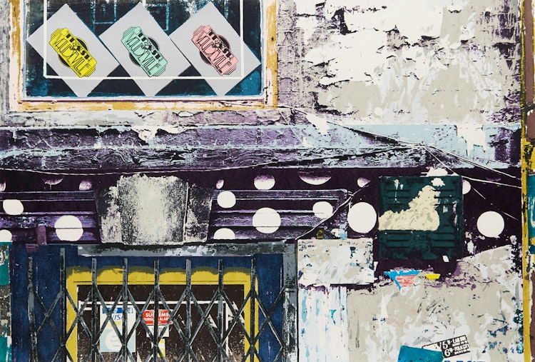 Artwork by Diana Birkenheier, Manhattan Walls #6: East Village Storefront