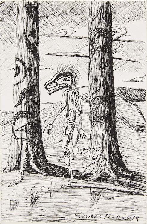 Artwork by Lawrence Paul Yuxweluptun, Untitled