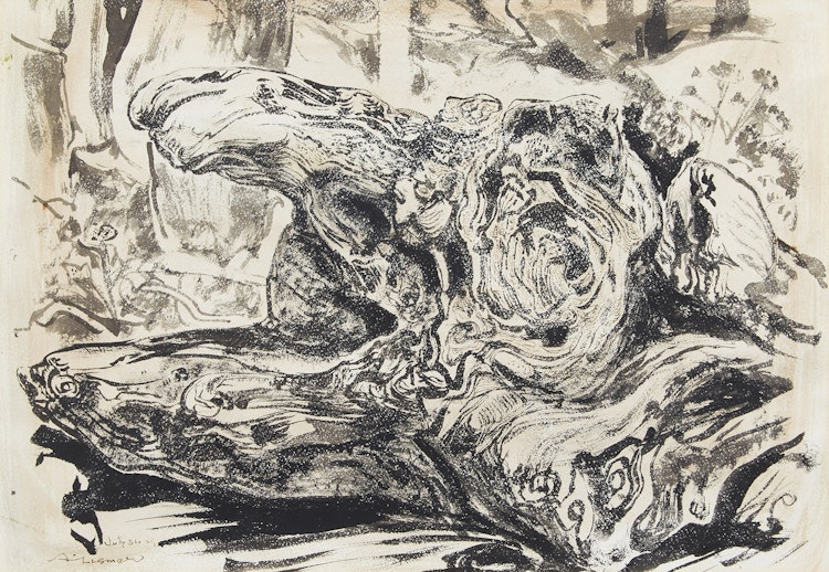 Artwork by Arthur Lismer, Tree Stump