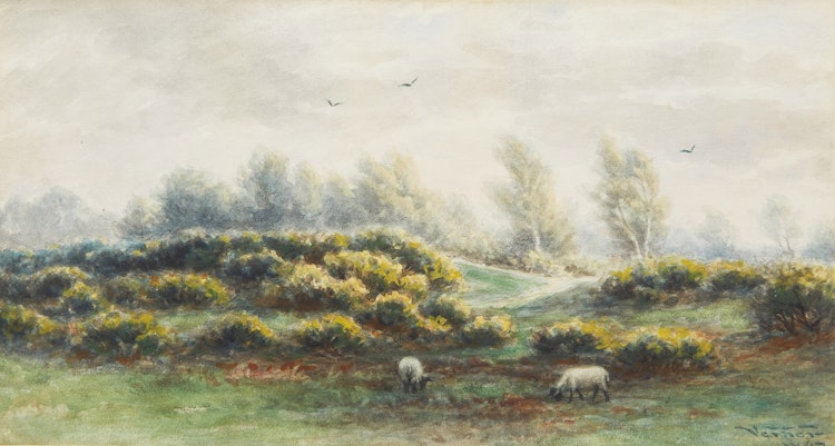 Artwork by Frederick Arthur Verner,  Pastoral Scene