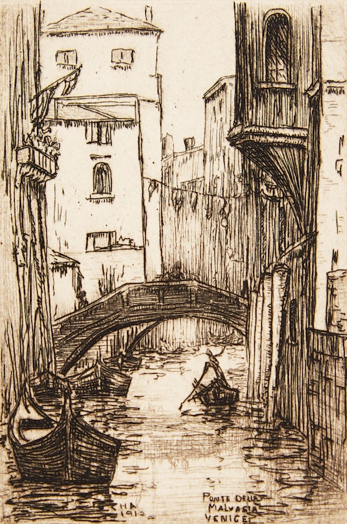 Artwork by Caroline Helena Armington,  Le vieux puits, Musée de Cluny, Paris; Rio Albrizzi Venice; Ponte Della Malvasia Venice