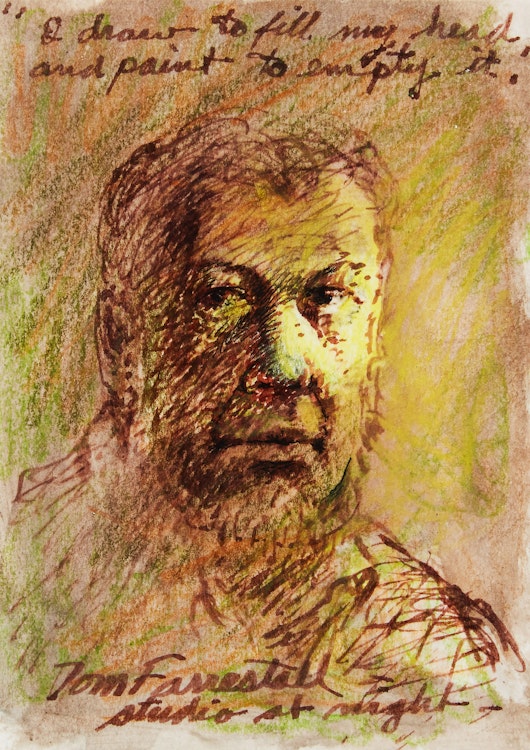 Artwork by Thomas de Vany Forrestall,  Studio at Night (Self Portrait)