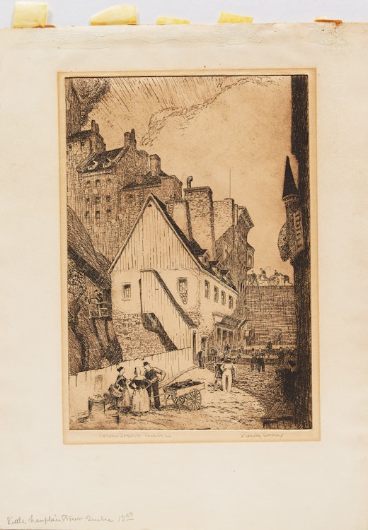 Artwork by Stanley Francis Turner, Three Works: Lower Town, QC; Notre Dame des Victoires, QC; Untitled