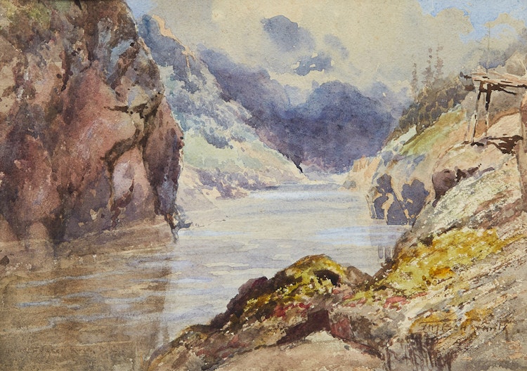 Artwork by Frederic Marlett Bell-Smith,  Fraser River, B.C. 