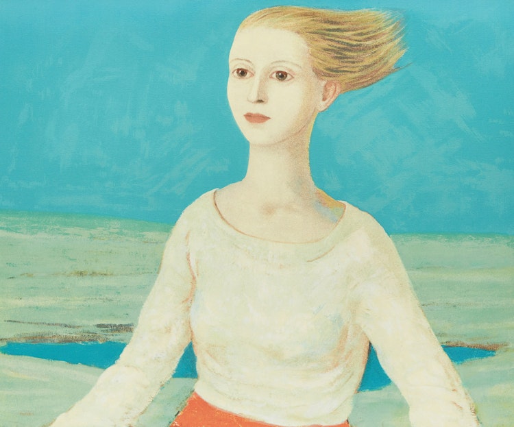 Artwork by Miller Gore Brittain, Head in the Wind; Leaving the Clothing Depot
