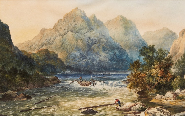 Artwork by 19th Century Canadian School, Rapids, Saguenay River