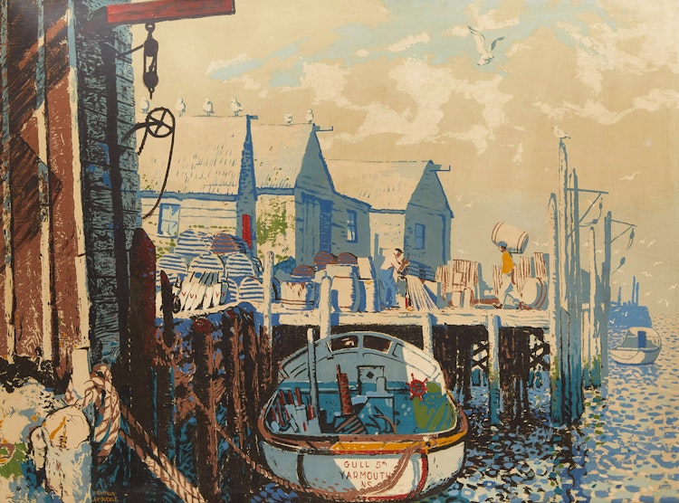 Artwork by George Franklin Arbuckle,  Down by the Sea