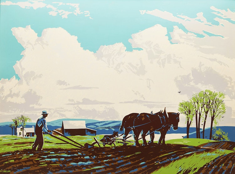Artwork by Joseph Sidney Hallam, The Ploughman