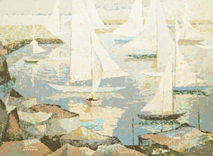 Artwork by Hilton MacDonald Hassell, Descending Sails