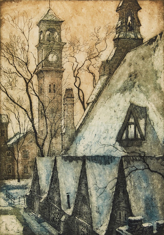 Artwork by Nicholas Hornyansky, Old St. Stephen’s on Bellevue (Toronto)