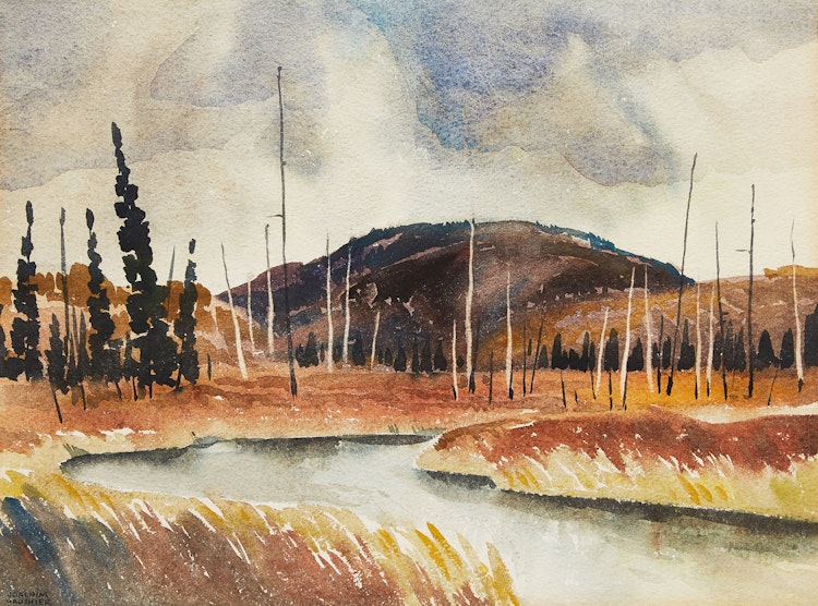 Artwork by Joachim George Gauthier, Autumn Landscape