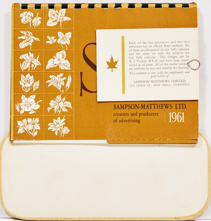 Artwork by Canadian School, Sampson-Matthews Ltd. 1961 Calendar Sample