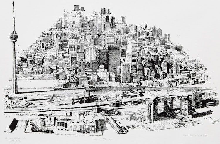 Artwork by Enid Robbie, Toronto, 1975 (In Praise of Cities 6, 3/5)