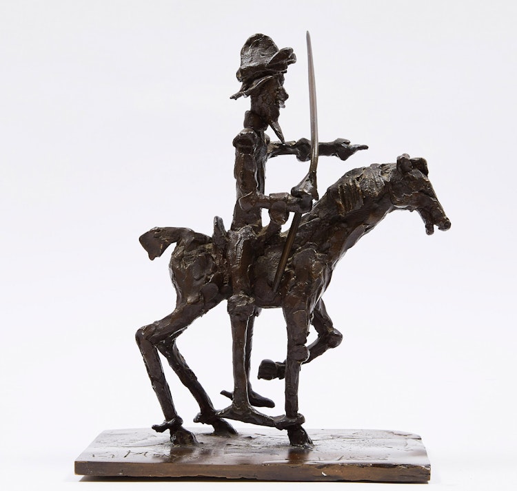 Artwork by Monyo Simon Mihailescu-Nasturel,  Don Quixote and Sancho Panza