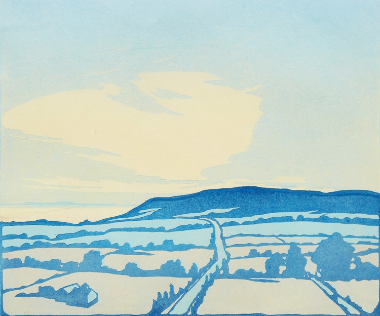 Artwork by Leonard Hutchinson, Road to Niagara; Loggers