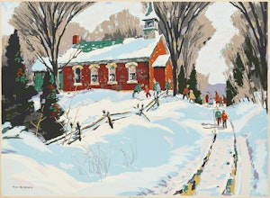 Artwork by Thomas Keith Roberts, Red School House