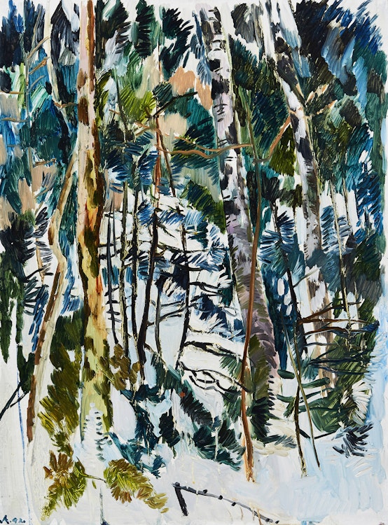 Artwork by Andrew Till,  Winter Landscape with Trees