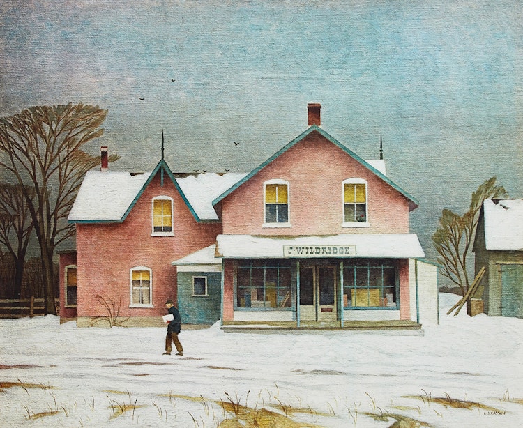 Artwork by Alfred Joseph Casson,  Grey March Day