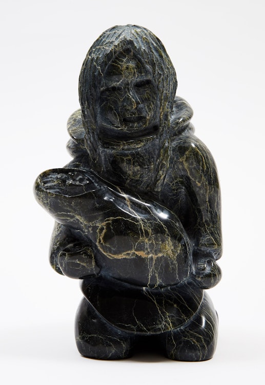 Artwork by Napachie Ashoona, Kneeling Mother and Child