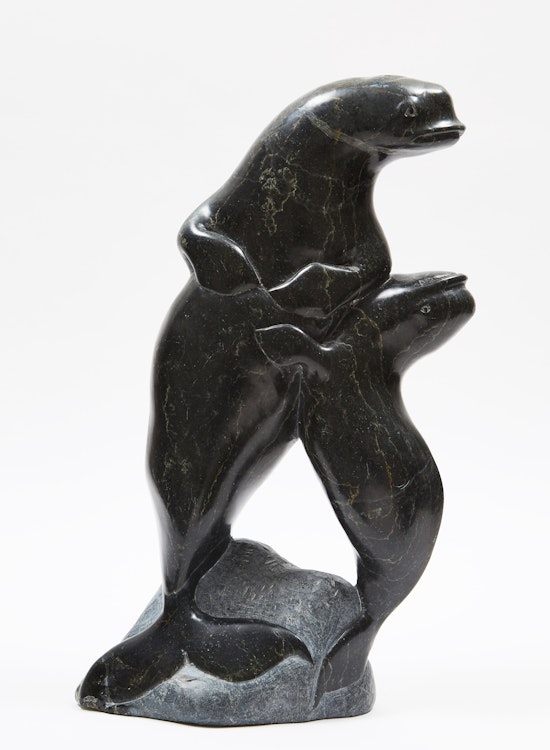 Artwork by Unidentified Inuit Artist, Whale with Young