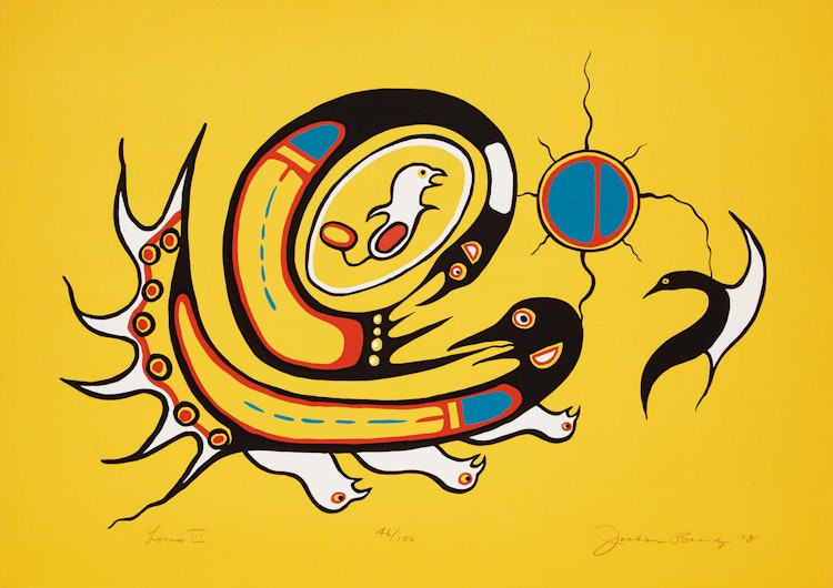 Artwork by Jackson Beardy, Loons III