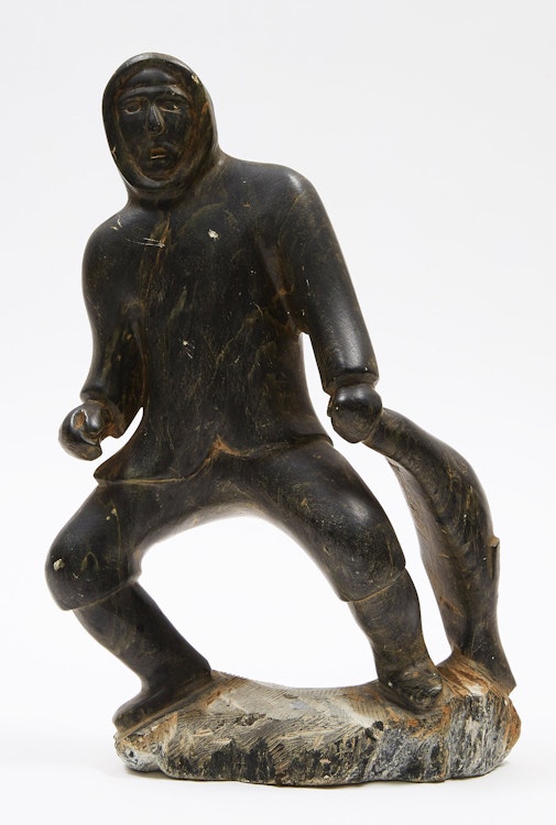 Artwork by Easie Kuniliusee, Hunter with Seal