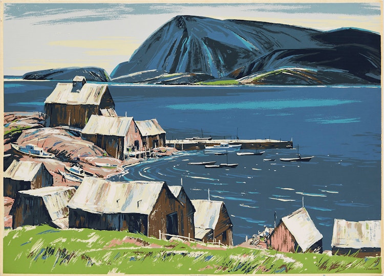 Artwork by Joseph Sidney Hallam, Cape Breton Harbour