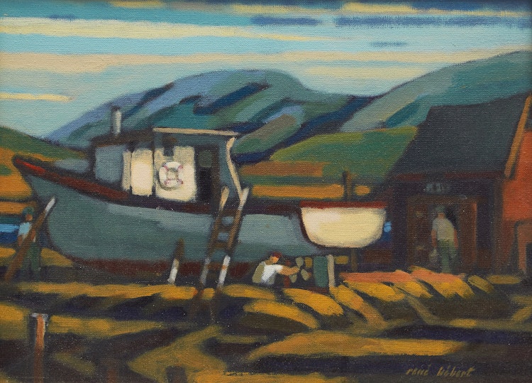 Artwork by René Hébert, Fort de la Baie
