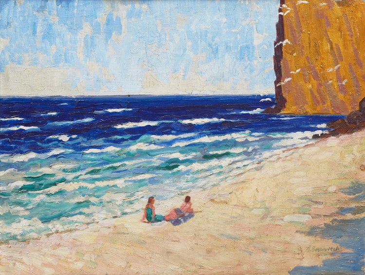 Artwork by Alexandre Bercovitch,  Beach at Percé