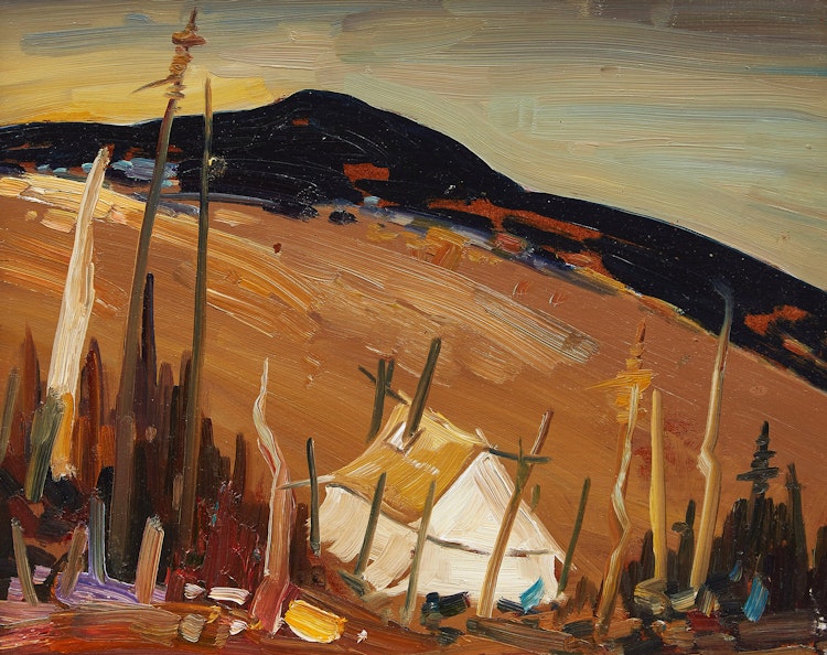 Artwork by Louis Tremblay, Campement Montagnes, Rivière Nabisipi
