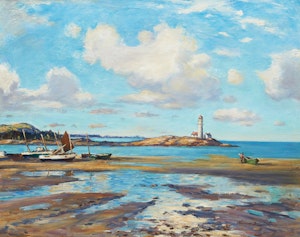 Artwork by Thomas Hilton Garside, Metis Lighthouse, Leggett’s Point