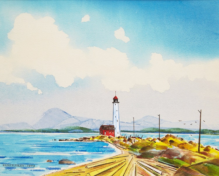 Artwork by Robert N. Hurley, Coastal Landscape