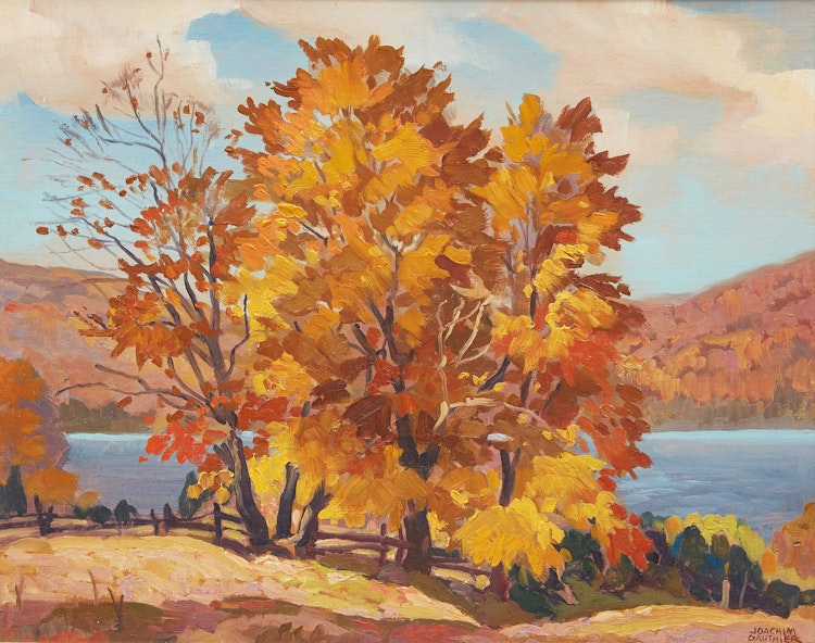 Artwork by Joachim George Gauthier,  Autumn, Purdy Lake (near Combermere)