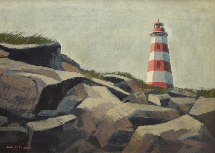 Artwork by Alan Caswell Collier, West Head Light, Briers Island Off Digby Neck, N.S.