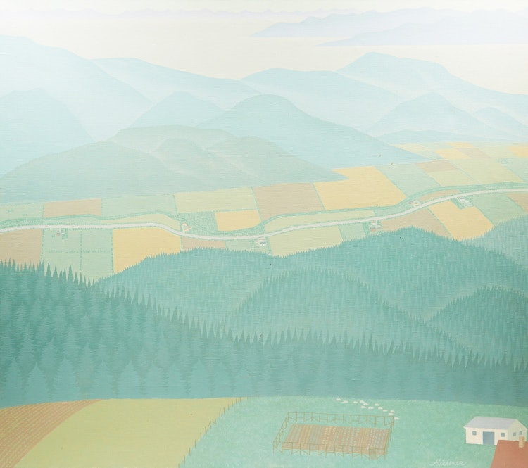 Artwork by Robert Michener, Gulf Island Vista